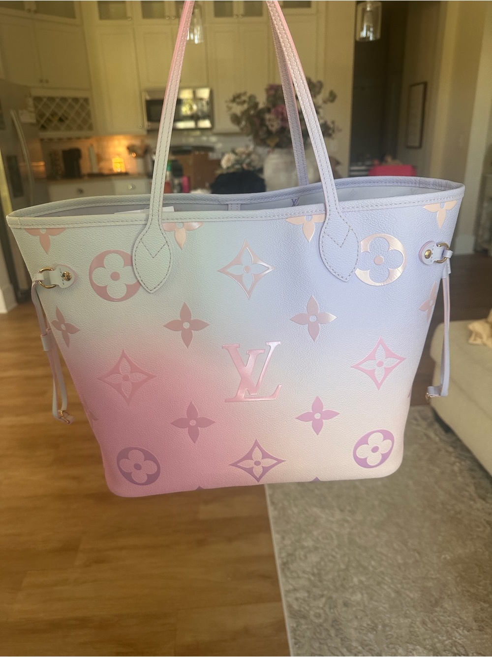 Louis Vuitton Sunrise Pastel Neverfull Tote - Picture 2 of 12